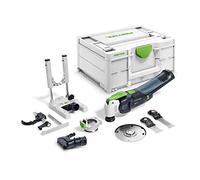 Festool VECTURO OSC 18 E-Basic-Set - Sierra Oscilante a Batería | Kit básico con 3 hojas de sierra, tope de profundidad, ayuda de colocación y extracción de polvo - sin batería