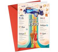 FestySpark - Regalo de cumpleaños original, un increíble viaje en 1939, idea de regalo de 87 años, mujer y hombre, tarjeta de cumpleaños, 87 años, mujer y hombre, decoración de cumpleaños, 87 años