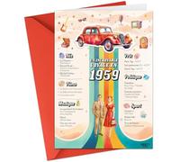 FestySpark - Regalo de cumpleaños original - Un increíble viaje en 1959 - Idea de regalo de 67 años para mujer y hombre, tarjeta de cumpleaños de 67 años para mujer y hombre, decoración de cumpleaños