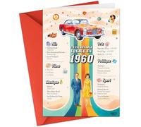 FestySpark - Regalo de cumpleaños original - Un increíble viaje en 1960 - Idea de regalo de 66 años para mujer y hombre, tarjeta de cumpleaños de 66 años para mujer y hombre, decoración de cumpleaños