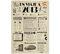 FestySpark Tarjeta 12 Cumpleaños Chica - Regalos Chica 12 сumpleaños - Decoracion 12 сumpleaños Chico - Novio 12 año Juntos - Regalo 12 años - Un Viaje a 2013