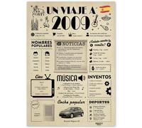 FestySpark Tarjeta 17 Cumpleaños Chica - Regalos Chica 17 сumpleaños - Decoracion 17 сumpleaños Chico - Novio 17 año Juntos - Regalo 17 años - Un Viaje a 2009