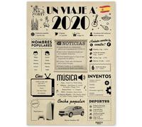 FestySpark Tarjeta 6 Cumpleaños Chica - Regalos Chica 6 сumpleaños - Decoracion 6 сumpleaños Chico - Novio 6 año Juntos - Regalo 6 años - Un Viaje a 2020