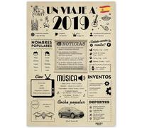 FestySpark Tarjeta 7 Cumpleaños Chica - Regalos Chica 7 сumpleaños - Decoracion 7 сumpleaños Chico - Novio 7 año Juntos - Regalo 7 años - Un Viaje a 2019