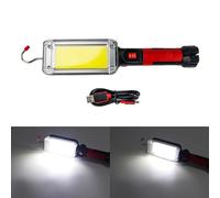 Fesuda Lámpara LED de trabajo ABS con batería de 500 A, recargable, con cable de carga USB, IP42, resistente al agua, para reparación, cortes de energía, camping