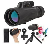 Fetch Falcon - Monocular BAK4 HD Zoom de alta potencia de 10-30 x 50 pulgadas, con soporte diseñado para smartphone, trípode, correa de mano para observación de estrellas, aves, caza, vida silvestre,