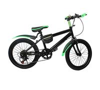 Fetcoi Bicicleta de montaña de 20 pulgadas para niños, bicicleta de ciudad, freno de doble disco para carreras, para deportes al aire libre, verde