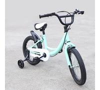 Fetcoi Bicicleta infantil de 16 pulgadas con ruedines de apoyo antideslizantes para niños y niñas de 4 a 8 años. Ruedines desmontables para bicicletas infantiles (verde)