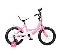 Fetcoi Bicicleta infantil de 16 pulgadas con ruedines de apoyo antideslizantes para niños y niñas de 4 a 8 años. Ruedines desmontables para bicicletas infantiles (rosa)