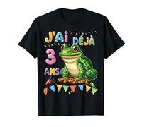 Fête d'anniversaire grenouille pour Enfants de 3 ANS Camiseta