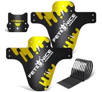 FETESNICE 2 Piezas Guardabarros MTB Bicicleta Montaña | Delantero y Trasero 24/26/27,5/29” Universal, Ligero y Resistente, Solo para Frenos de Disco