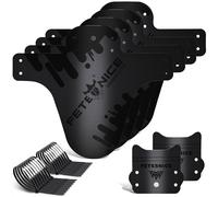 FETESNICE 2 Piezas Guardabarros MTB Bicicleta Montaña Delantero y Trasero 24/26/27,5/29” Universal, Ligero y Resistente, Solo para Frenos de Disco (Escarchado Polipropileno, Negro-M 4)