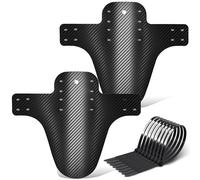 FETESNICE 2 Piezas Guardabarros MTB Bicicleta Montaña | Delantero y Trasero 24/26/27,5/29” Universal, Ligero y Resistente, Solo para Frenos de Disco