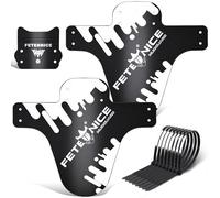 FETESNICE 2 Piezas Guardabarros MTB Bicicleta Montaña Delantero y Trasero 24/26/27,5/29” Universal, Ligero y Resistente, Solo para Frenos de Disco (Escarchado Polipropileno, Blanco-M)