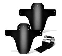 FETESNICE 2 Piezas Guardabarros MTB Bicicleta Montaña Delantero y Trasero 24/26/27,5/29” Universal, Ligero y Resistente, Solo para Frenos de Disco (Escarchado Polipropileno, Blank-M2)