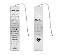 Fetiger Regalos de Navidad para hijo de mamá papá, to My Son marcapáginas para adolescentes y niños, ideas de amor de padres