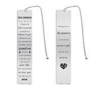 Fetiger Regalos de Navidad para nieto de Grandma Grandpa, to My Grandson Stocking Stuffers Bookmark, to My Grandson Card Presnt from Nana