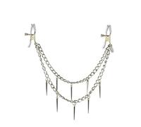 Pipedream Fetish Fantasy Series Rock Hard Nipple Clamps, Silver, 31 cm