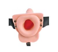 FETISH FANTASY SERIES - ARNES AJUSTABLE CONTROL REMOTO PENE REALISTICO CON TESTICULOS RECARGABLE Y VIBRADOR 15 CM