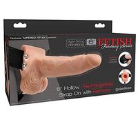 Pipedream Fetish Fantasy Series 6" Hollow-Strap-On with Remote, Light & Black, 15 cm