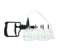 Pipedream Fetish Fantasy Series Beginner's 6pc. Cupping Set, Clear & Black, One Size