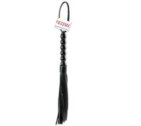 Accesorio bdsm látigo bdsm negro con mango ornamentado