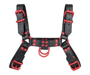 Fetish Gear - Arnés en negro/rojo - Tamaño - pequeño