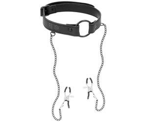 Fetish Submissive Anilla Mordaza Con Pinzas Para Pezones