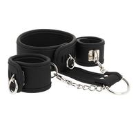 FETISH SUBMISSIVE COLLAR Y ESPOSAS CUERO VEGANO