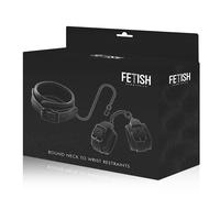 FETISH SUBMISSIVE Collar Y Esposas Cuero Vegano - Confortable Y Elegante Para Juegos De Dominación