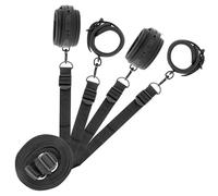 Fetish Submissive – Set de esposas y ataduras para la cama con forro de neopreno