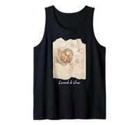 Feto en el útero por Leonardo da Vinci Famoso Dibujo Arte Camiseta sin Mangas
