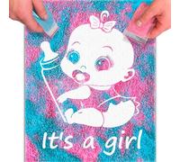 FETTIPOP Magic Art Gender Reveal (Es una Niña) - Decoración Baby Shower, Revelación de Género Original, Regalo Interactivo para Fiesta, Sorpresa Niño o Niña