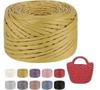 Fettuccia para Bolsas a Uncinetto, Aspecto Similpelle Filato Grosso en Cordillo de Poliéster para Bolsas Uncinetto, Filatos para Bolsas Cestini Fai da Te Decorazioni