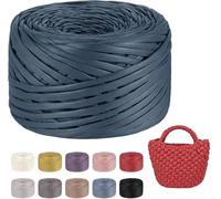 Fettuccia para Bolsas a Uncinetto, Aspecto Similpelle Filato Grosso en Cordillo de Poliéster para Bolsas Uncinetto, Filatos para Bolsas Cestini Fai da Te Decorazioni