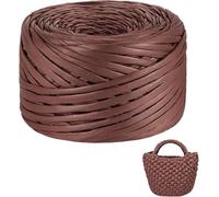 Fettuccia para Bolsas a Uncinetto, Aspecto Similpelle Filato Grosso en Cordillo de Poliéster para Bolsas Uncinetto, Filatos para Bolsas Cestini Fai da Te Decorazioni