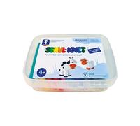 Feuchtmann 628.0111 - Schul-KNET, 10 Barras de plastilina de Colores, en Caja Grande, Incluye Lata Reutilizable, Adecuado para 4 años o más, Aprox. 450 g