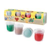 Feuchtmann Kids Soft Kleute Nature - 4 x 150 g de plastilina suave infantil, no tóxica, vegana y sin gluten, masa de secado al aire en juego de plastilina para juegos creativos (a partir de 2 años)