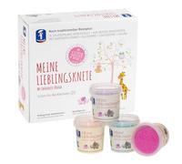 Feuchtmann My Favorite Glitter Edition - Juego de plastilina (4 unidades de 130 g, sin gluten vegana, plastilina para niños, no tóxica con purpurina orgánica, para juegos creativos a partir de 2 años)