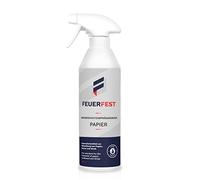 FEUERFEST® Impregnación ignífuga para Papel, cartón y Paja - Retardante de Llama/Retardante de Fuego - DIN 4102-B1-500 ml Botella pulverizadora