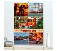 Feuerwehr - im Einsatz weltweit (hochwertiger Premium Wandkalender 2026 DIN A2 hoch), Kunstdruck in Hochglanz: Selbstlose Retter im gefährlichen Einsatz.
