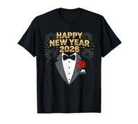 Feuerwerk Silvester Neujahr Anzug Tuxedo Fumar Fliege Hemd Camiseta