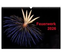 Feuerwerk (Wandkalender 2026 DIN A3 quer), CALVENDO Monatskalender: Buntes Höhenfeuerwerk im Nachthimmel