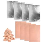 Feuilles De Métal À Gaufrer - Lot De 8 Feuilles Aluminium Double Face 30x20 Cm | Pour Bricolage, Artisanat, Gravure, Peinture, Décorations Noël, Anniversaire, Maison, Salle Classe