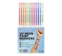 Feutres De Maquillage Pour Le Visage - Kit De Maquillage Temporaire De 12 Pièces | Idéal Pour Les Fêtes, Halloween, Noël Et Autres Projets DIY À La Maison : Dessin Et Coloriage De La Peau