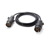 Feuunly 2,5m Cable para Remolque 7 Pines, Norma ISO 1724 Enchufe Macho Remolque, Núcleo de Cobre Puro Carcasa de PVC, para Vehículos Europeos, Remolque, Portabicicletas, RV 12V/24V