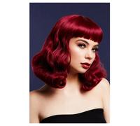Fever Bettie Peluca Con Corto Flequillo Ciruela 1950s Disfraz Glamour