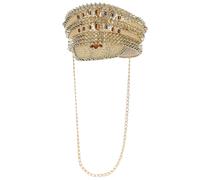 Fever Lujo Lentejuelas Tachuelas Sombrero de Capitán Festival Carnaval Disfraz