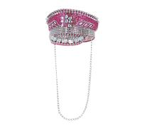 Fever Lujo Lentejuelas Tachuelas Sombrero de Capitán Festival Carnaval Disfraz