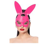 Fever Rosa Imitación Cuero Conejo Máscara Adultos Sexy Conejito Disfraz Accesori